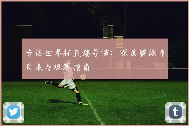 专访世界杯直播导演：深度解读节目表与观赛指南